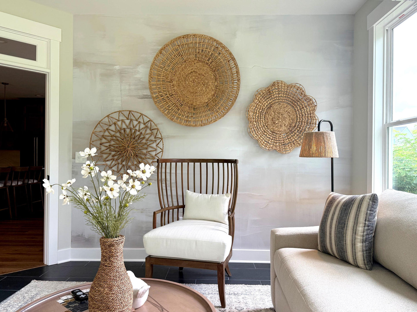 Neutral Brushstrokes Mural - Peel and Stick Wallpaper - Neutral Wallpaper - Wall Mural - Modern Wallpaper - Wall Art - Minimalist - MW2289