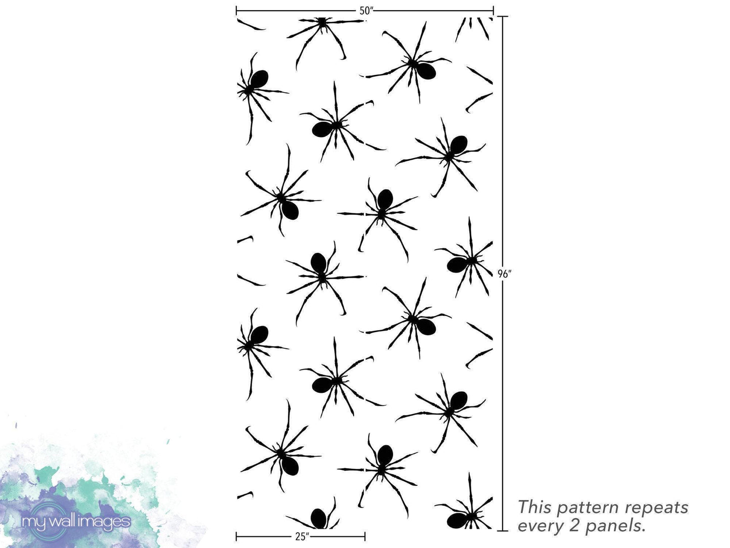 Spiders Tarantulas Halloween Removable Wallpaper, Wall Art, Peel and Stick Wallpaper, Mural, Room Decor, Accent Wall, MW1816