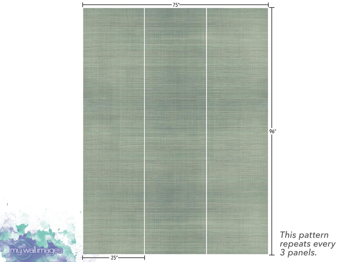 Green Sage Faux Grasscloth Peel and Stick Wallpaper - Natural Wall Covering - Wall Mural - Removable Wallpaper - Wall Decor, Accent - MW2239