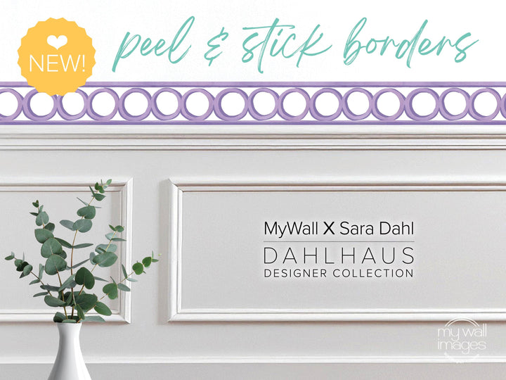 Violet Lattice Border - Peel and Stick Border - By Dahlhaus Design Co - Removable Wall Decals - Purple Border - Border Wall Decal - MW2302