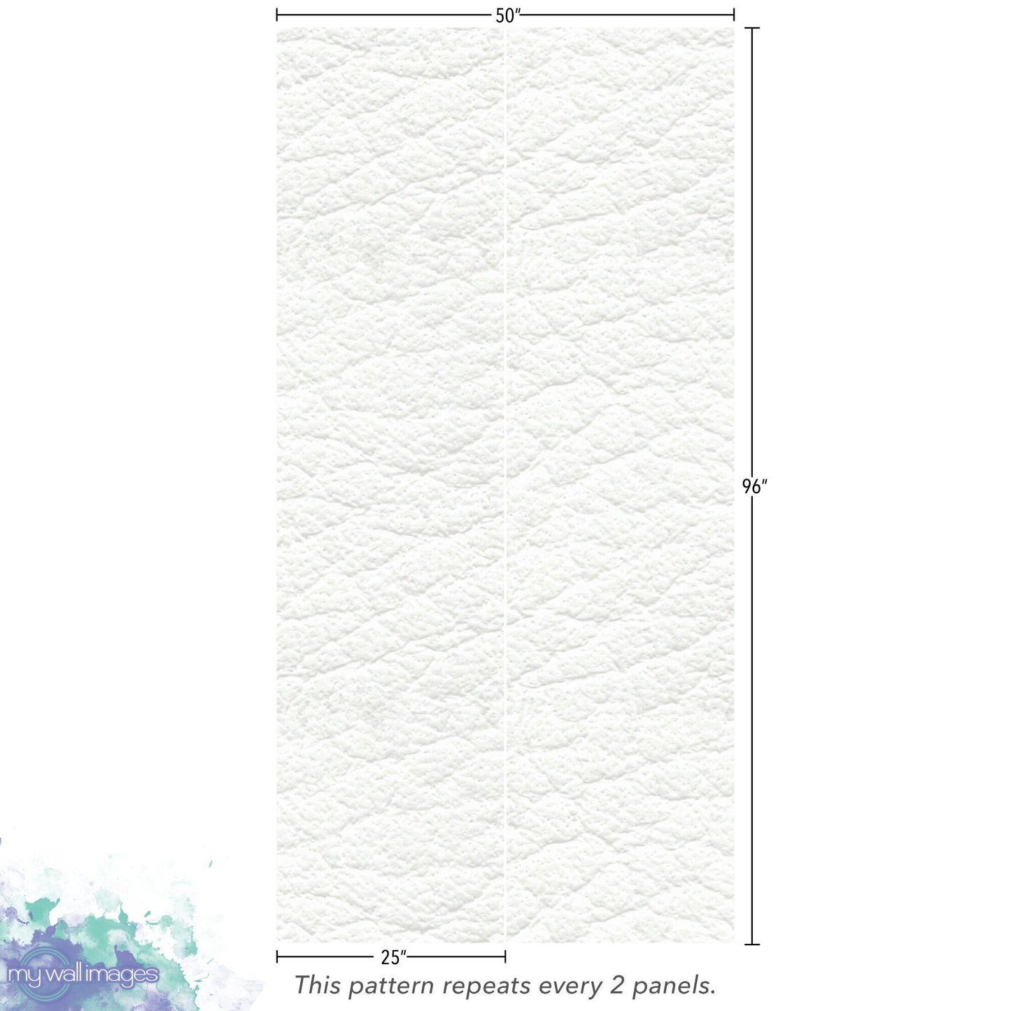 White Leather Faux Texture Peel and Stick Wallpaper | White Minimalist Mural (MW1525)