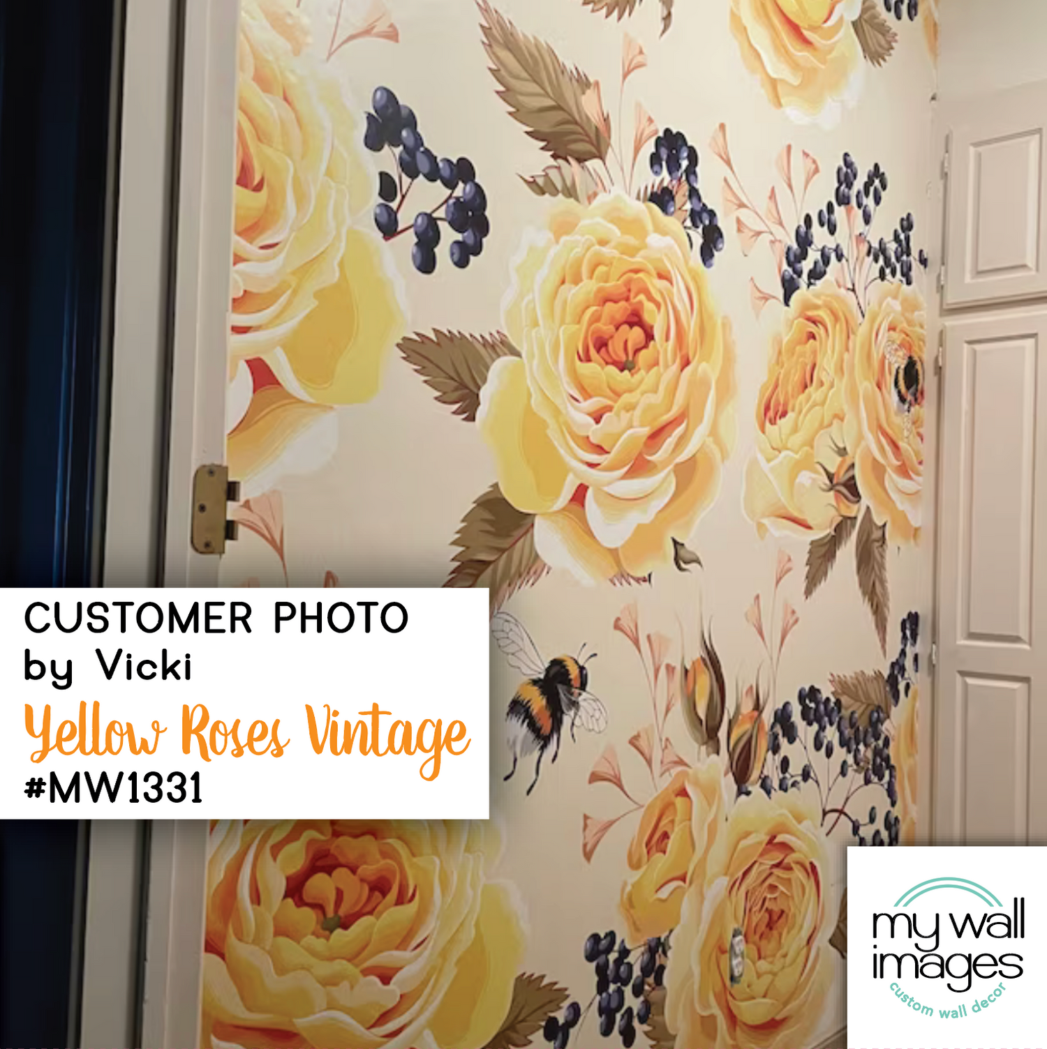 Yellow Roses Vintage