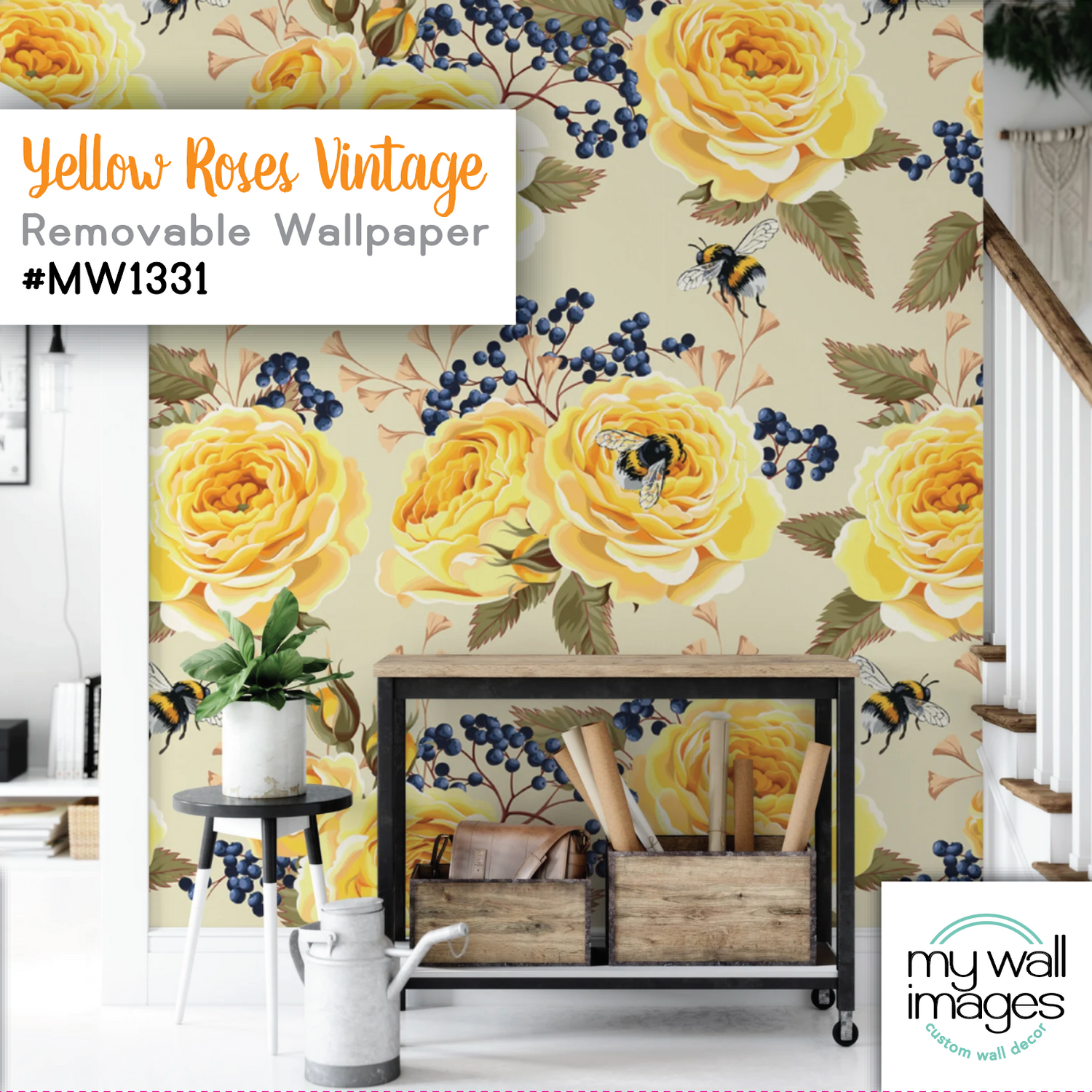 Yellow Roses Vintage