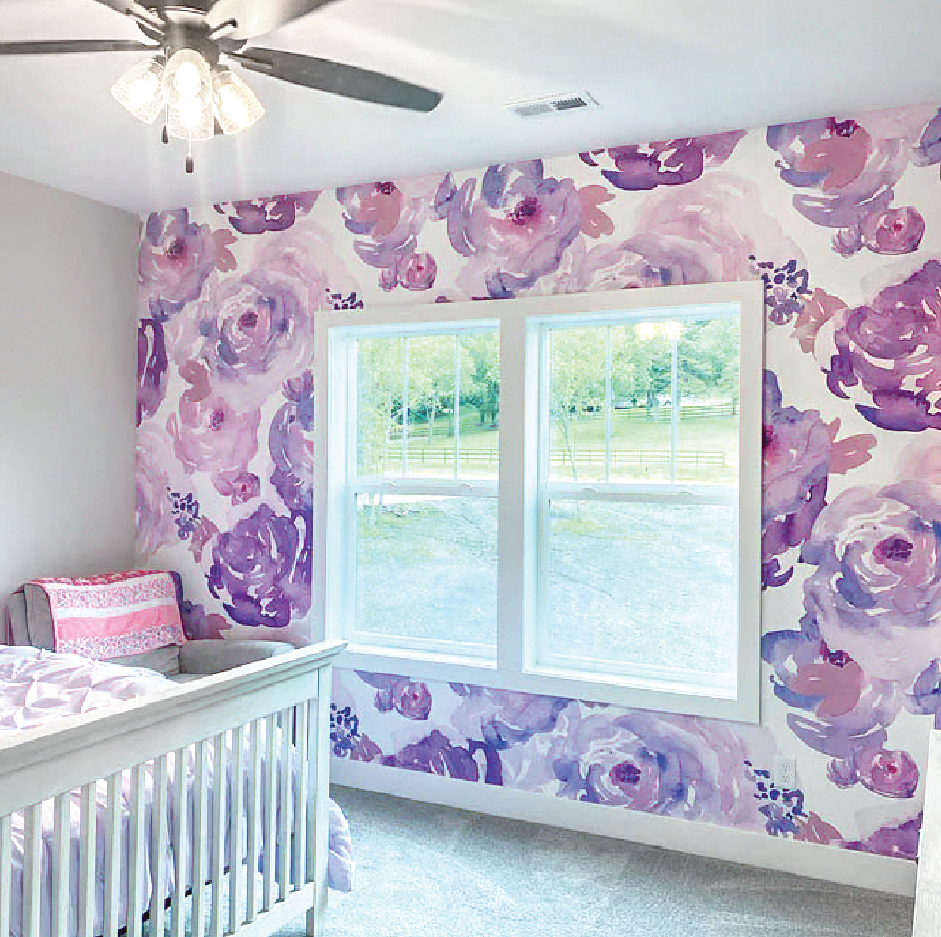 Purple Watercolor Floral