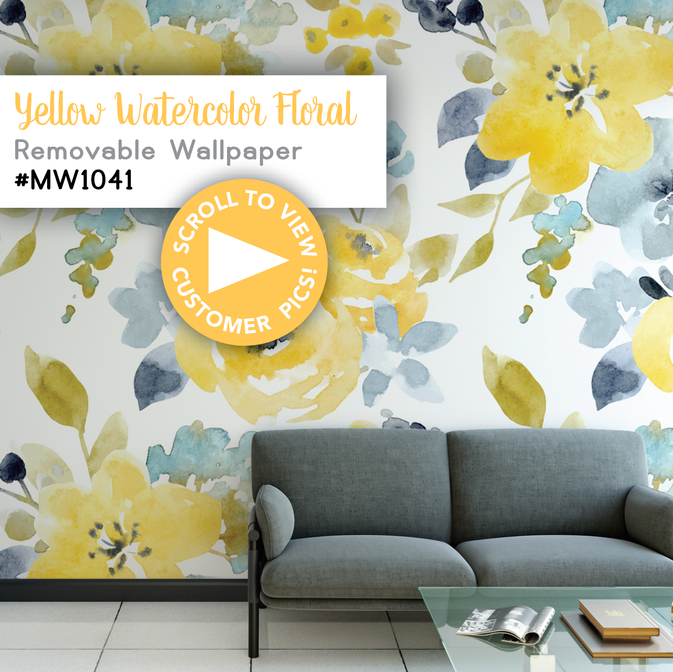 Yellow Watercolor Floral