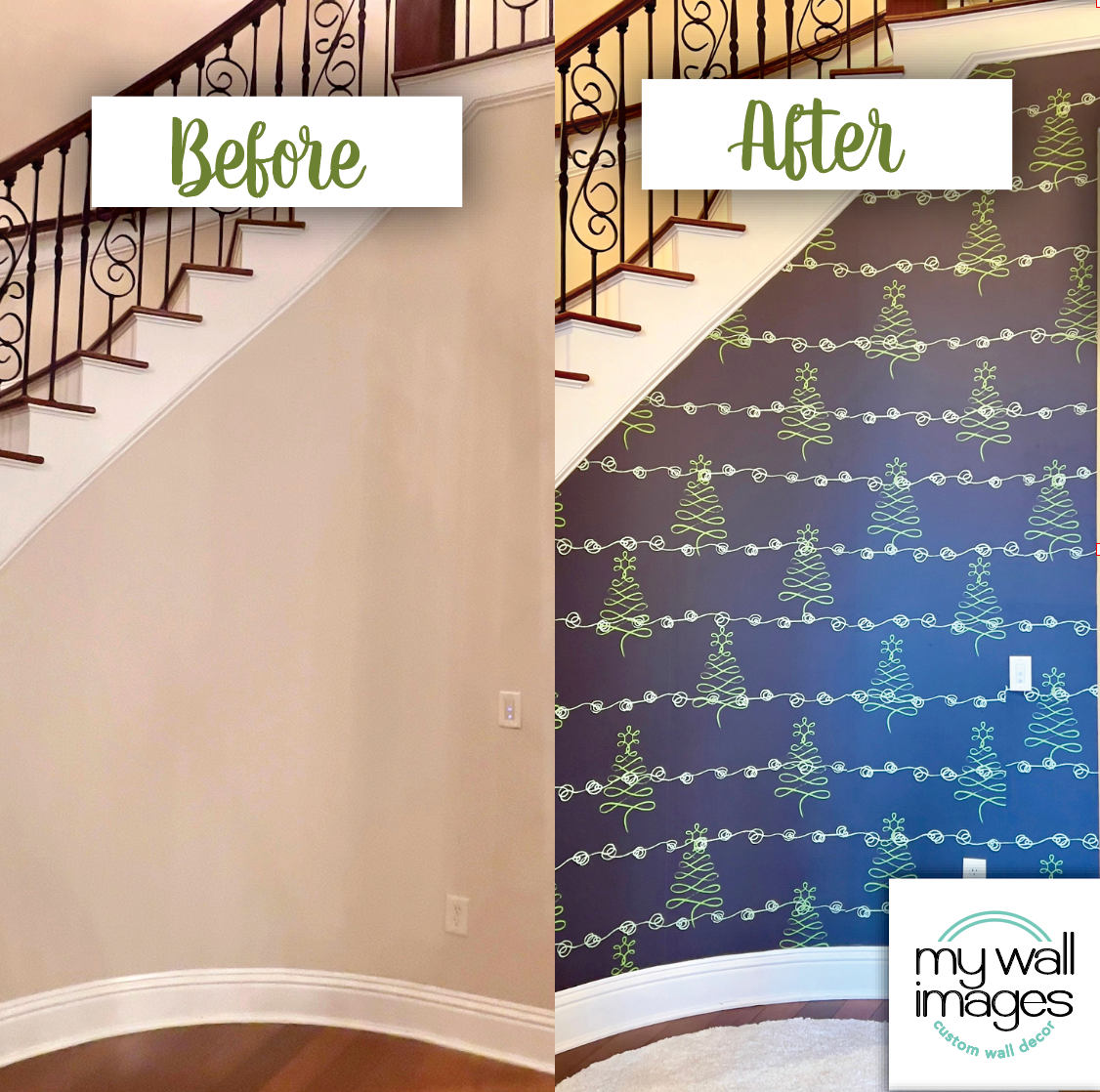 Christmas Trees on Black