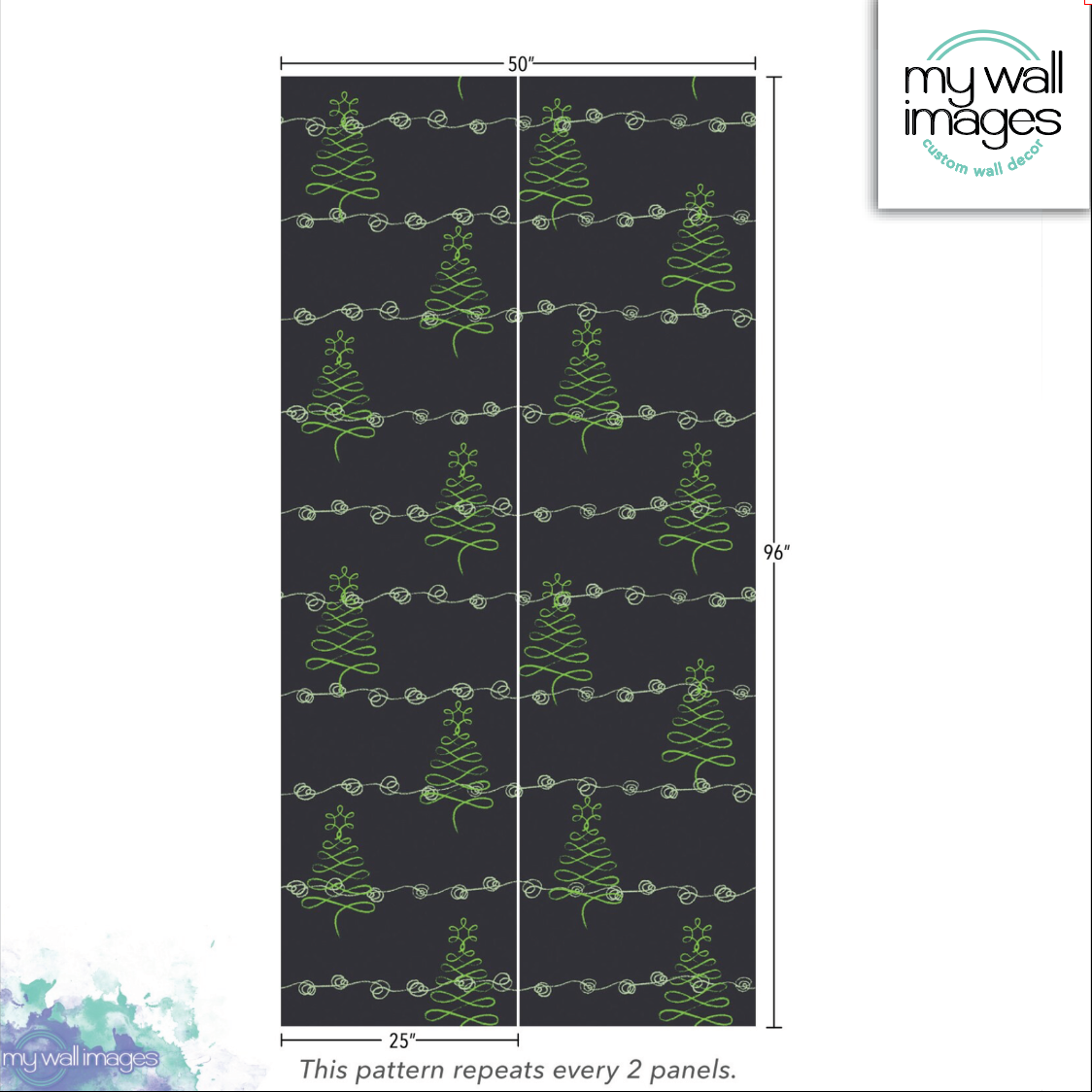 Christmas Trees on Black