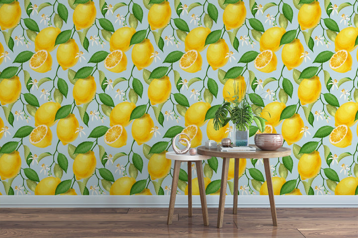 Lemons and Green Wallpaper MW1067