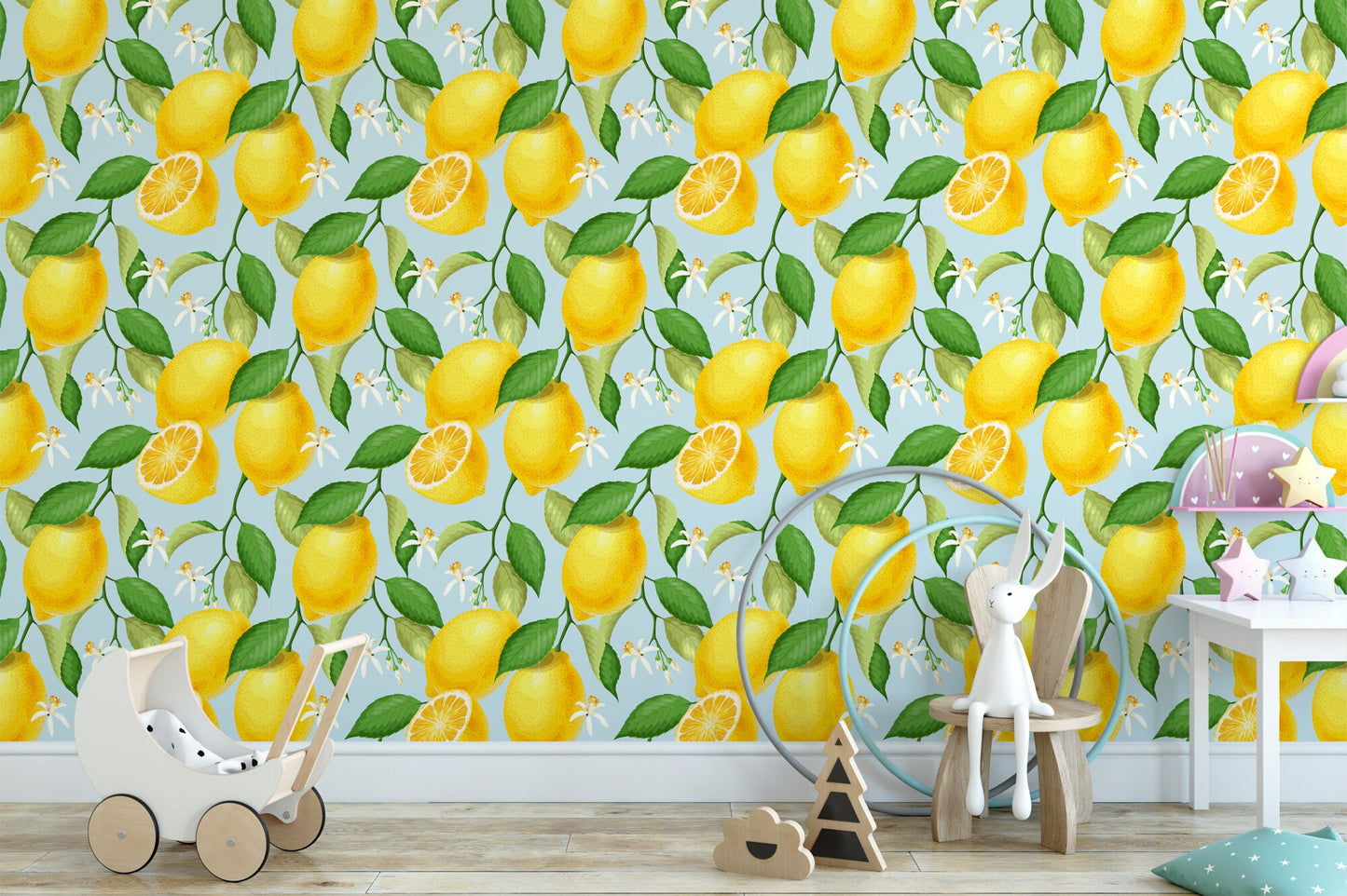 Lemons and Green Wallpaper MW1067