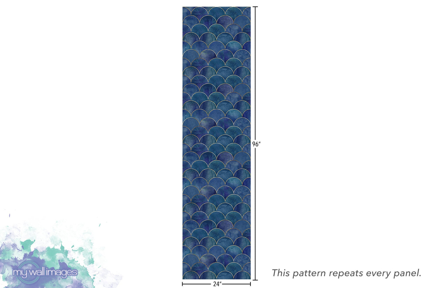 Mermaid Scales Blue Wallpaper MW1146