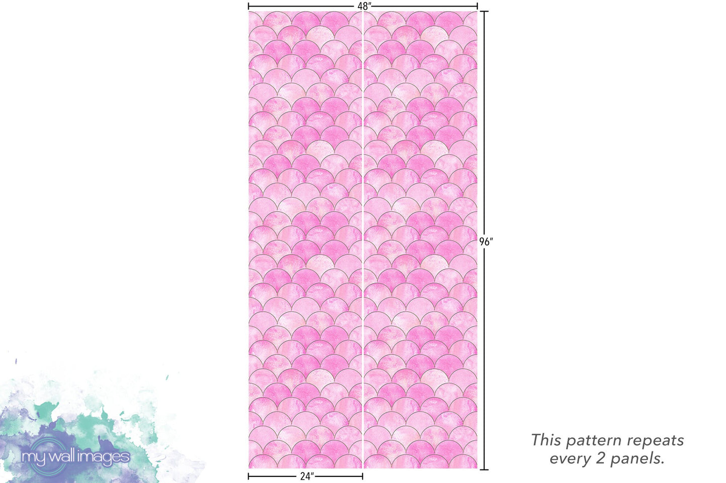 Mermaid Scales Pink Wallpaper MW1147