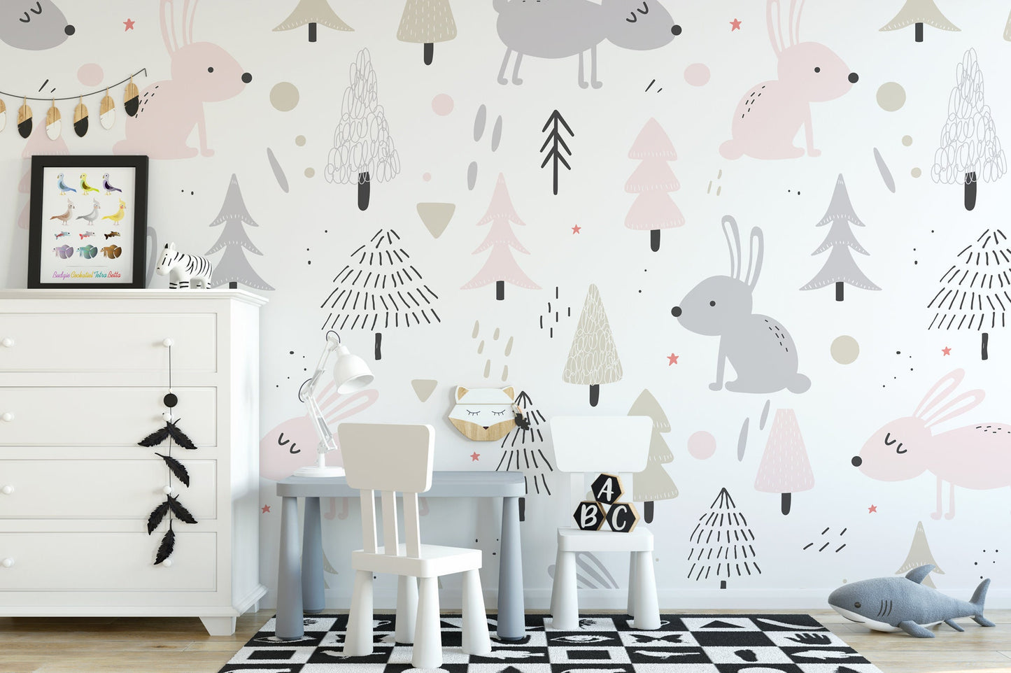 Cute Woodland Animal Wallpaper MW1240