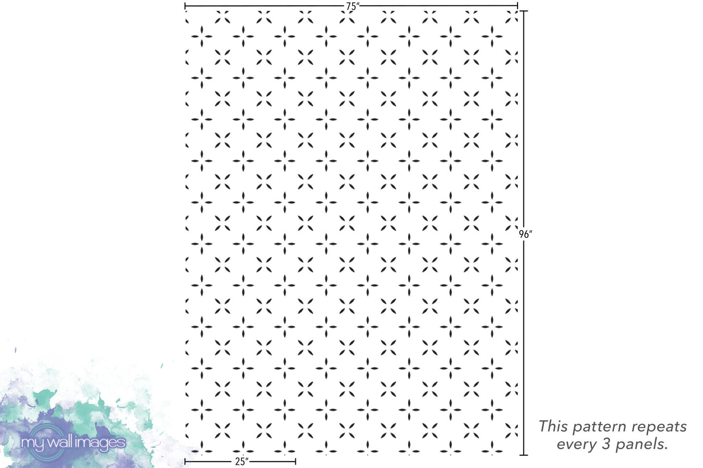 Delicate Geometric Pattern on White Wallpaper MW1387