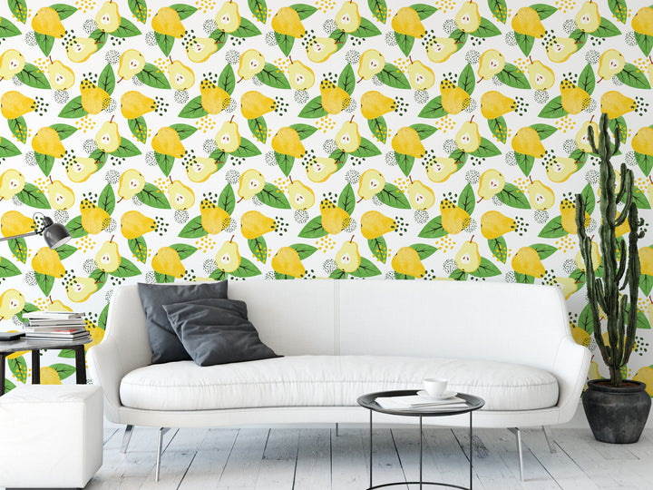 Pretty Pears and Pear Slices Wallpaper MW1418