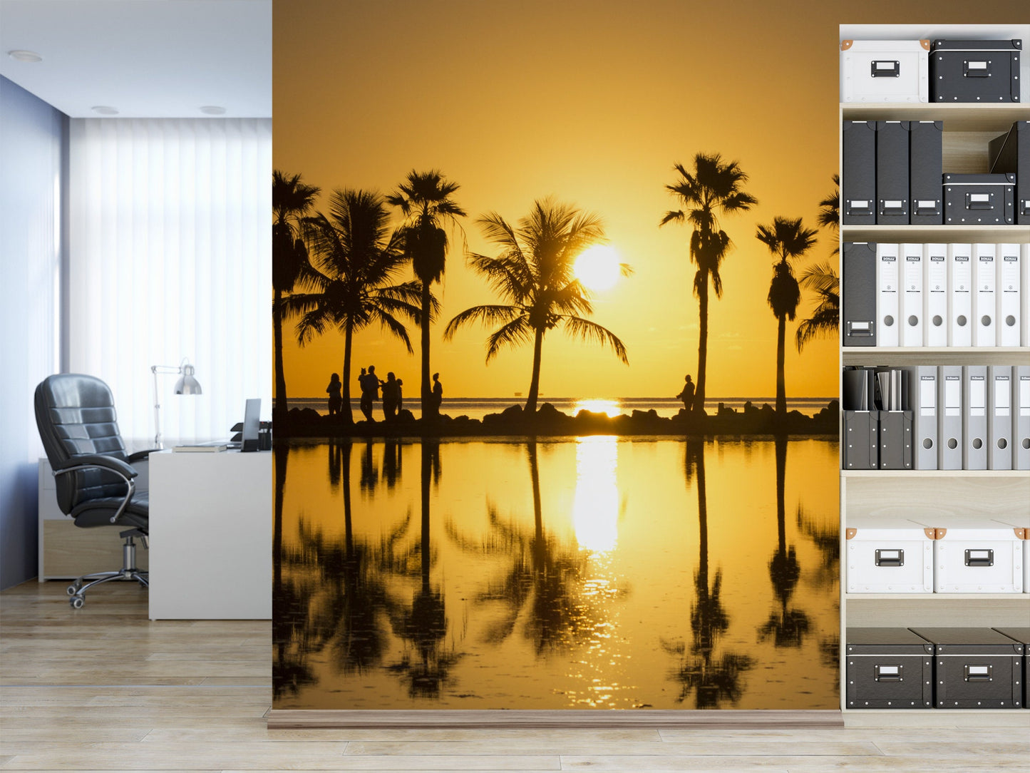 Miami Beach Mural Sunrise Wallpaper MW1242