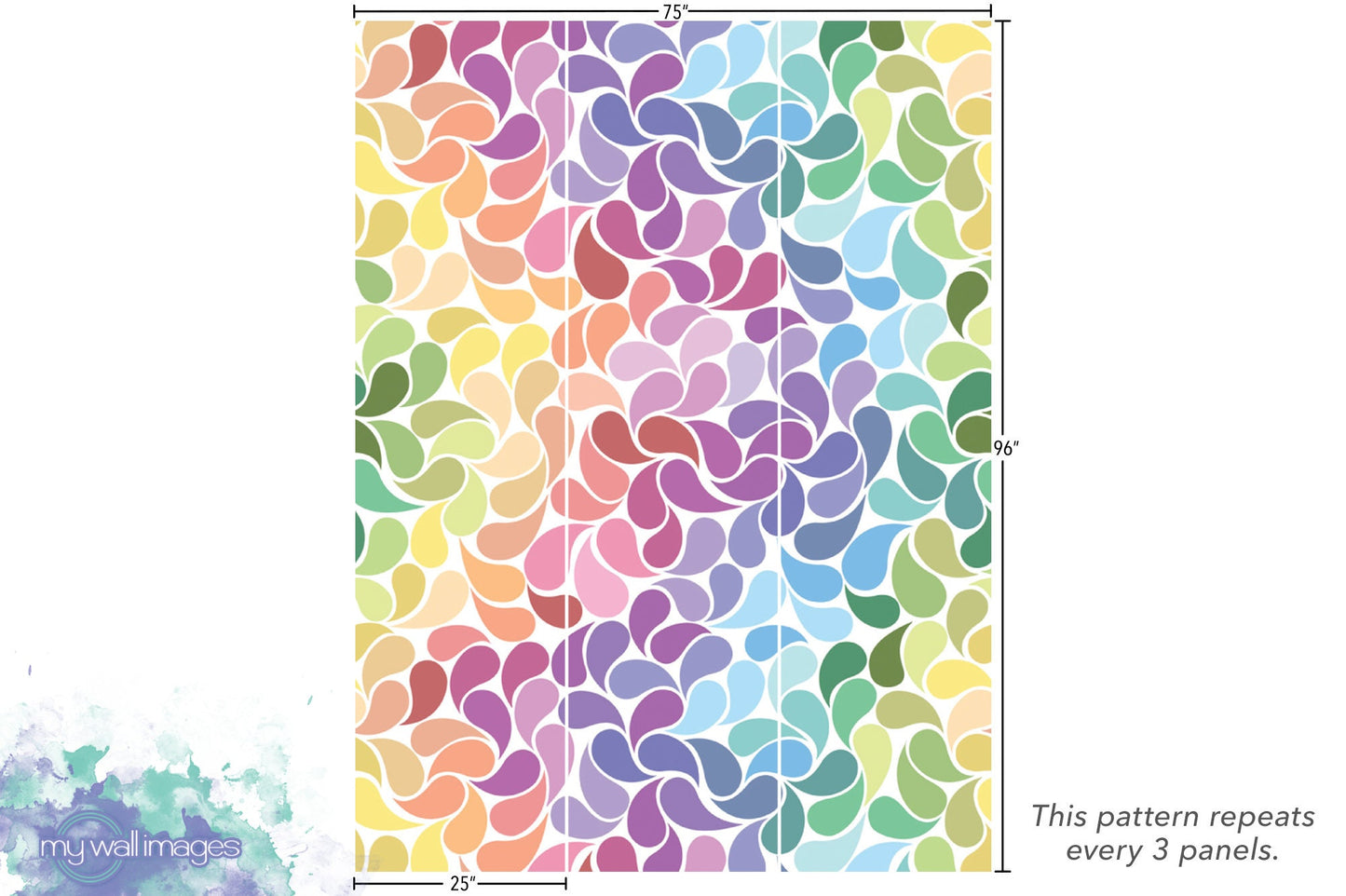 Rainbow Petals Wallpaper MW1444