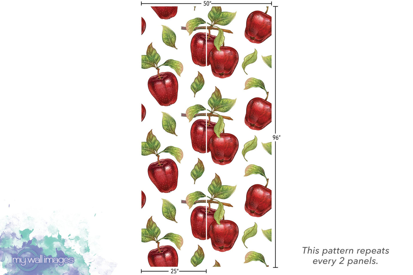 Red Apples with Leaves Wallpaper MW1340