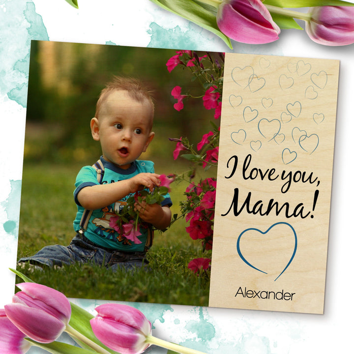 Mothers Day Gift, Mother Daughter Gift - Photo Print on Wood - Personalized - Custom Photo, New Mom Gift, Grandma Gift, MWW0005