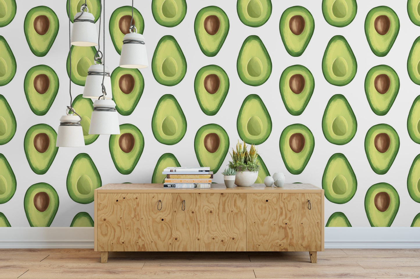 Avocado and Avocado Slices Wallpaper MW1390