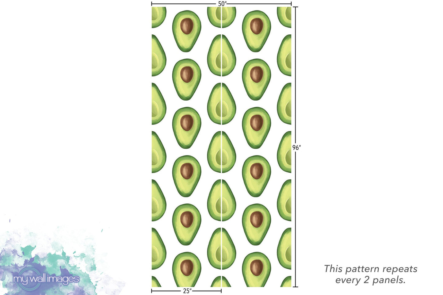 Avocado and Avocado Slices Wallpaper MW1390