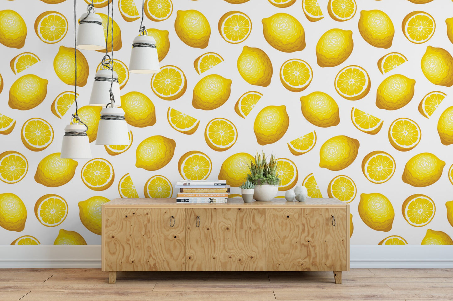 Lemon Love on White Wallpaper MW1416