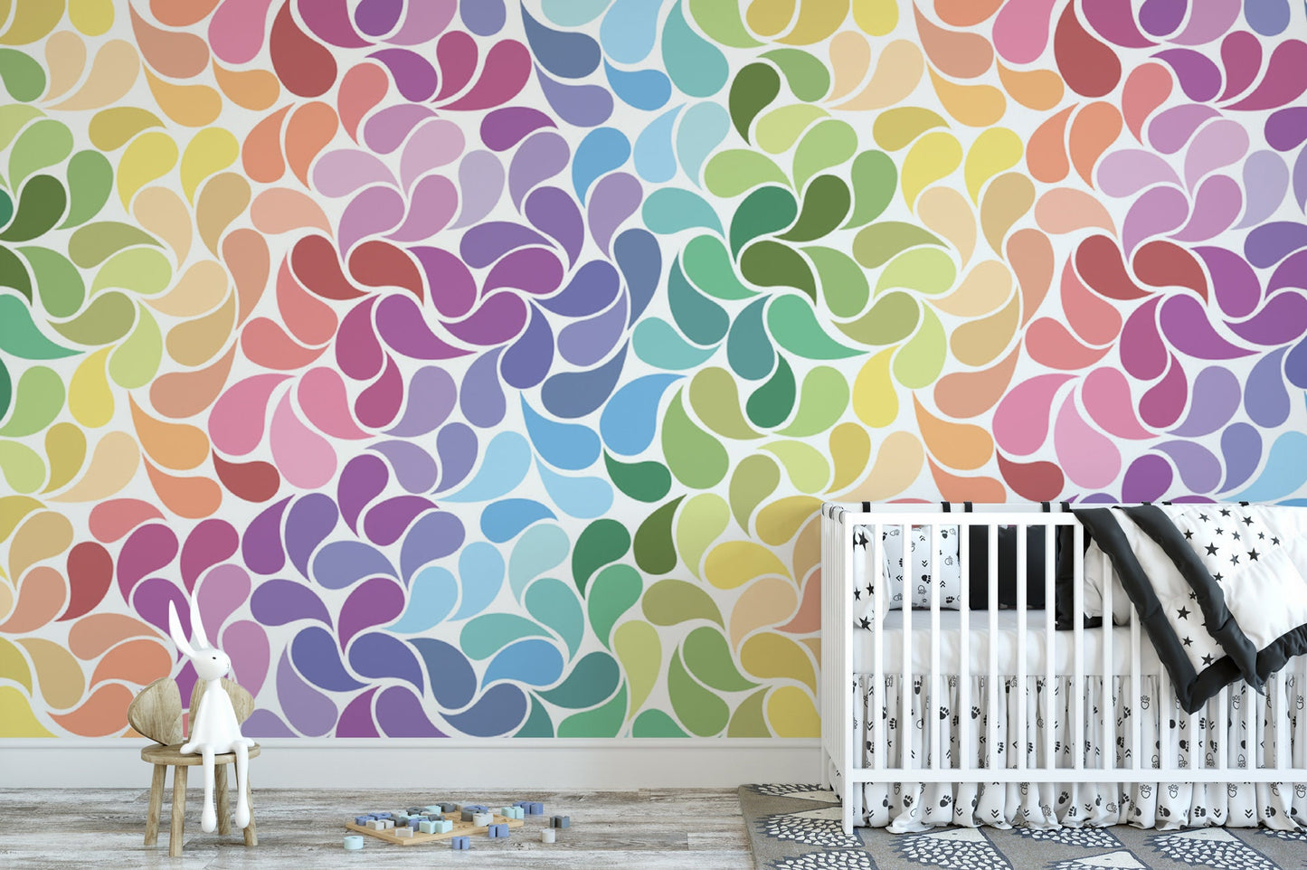 Rainbow Petals Wallpaper MW1444