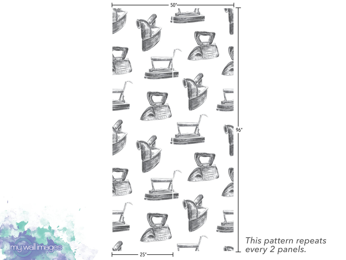 Irons Laundry Wallpaper MW1277