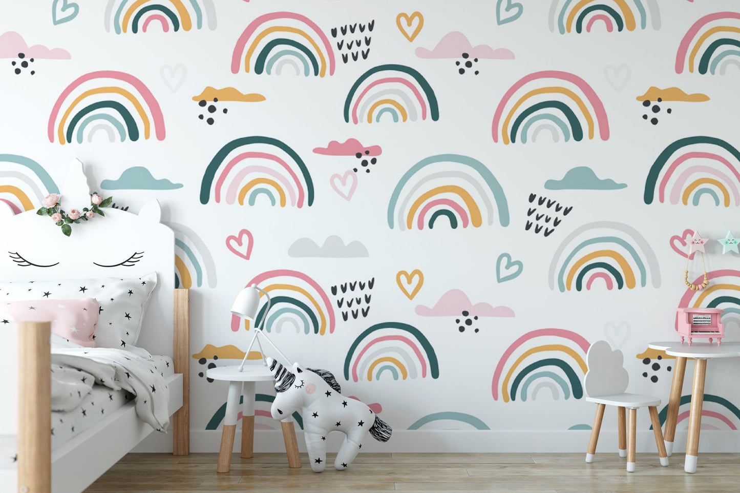 Rainbows and Hearts Wallpaper MW1577