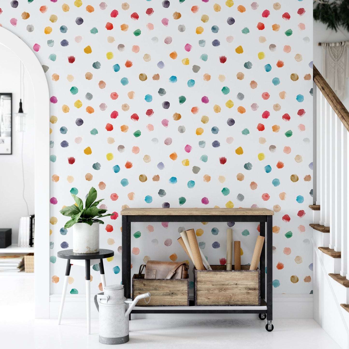 Colorful Watercolor Spots Wallpaper MW1591