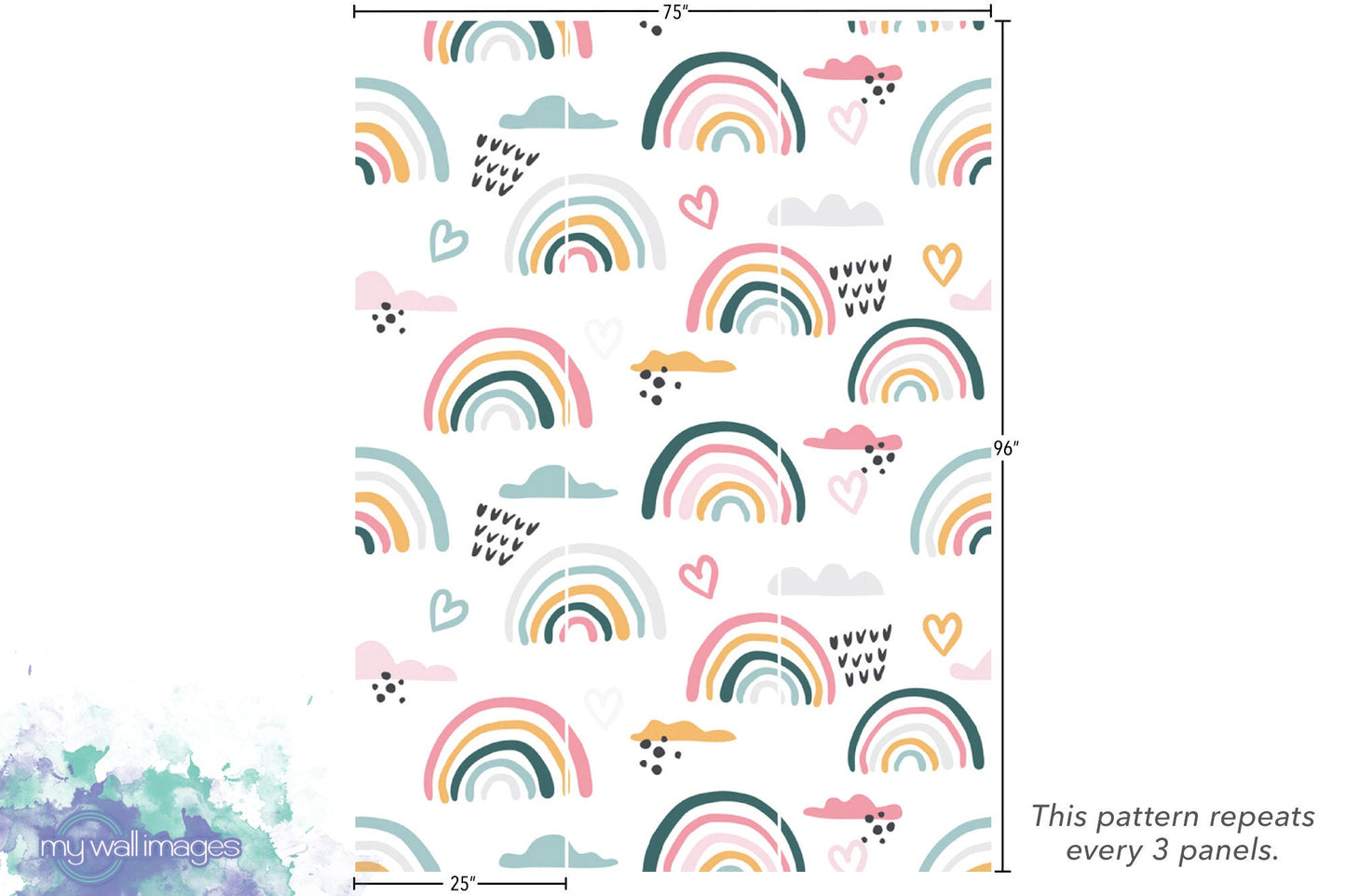 Rainbows and Hearts Wallpaper MW1577