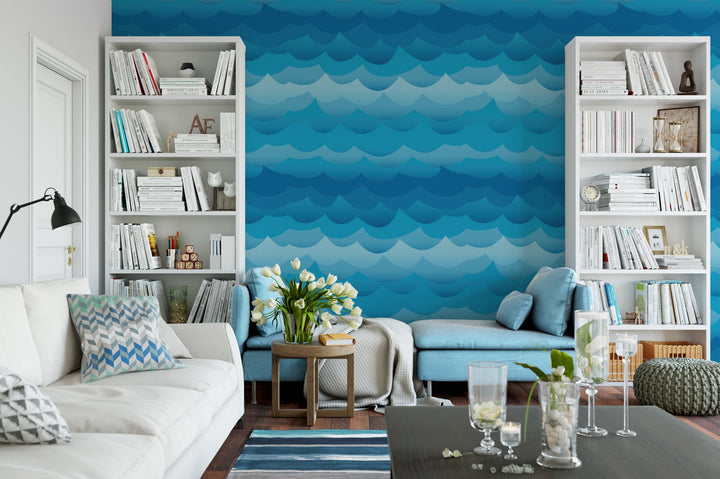 Blue Ocean Waves Wallpaper MW1569