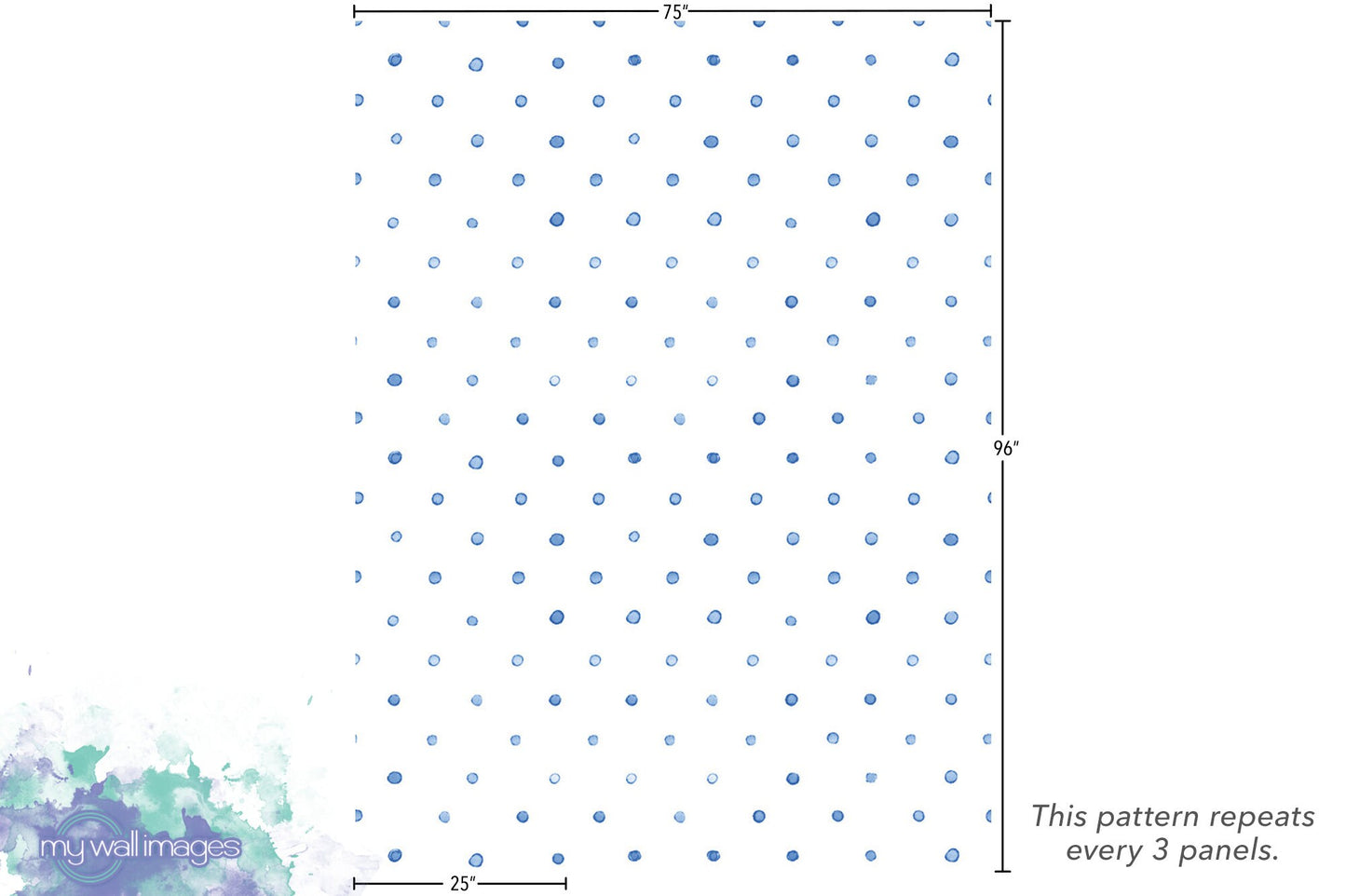 Blue Watercolor Dots Wallpaper MW1592