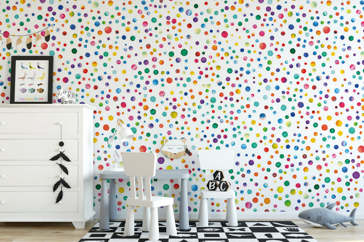 Watercolor Confetti Circles Wallpaper MW1599