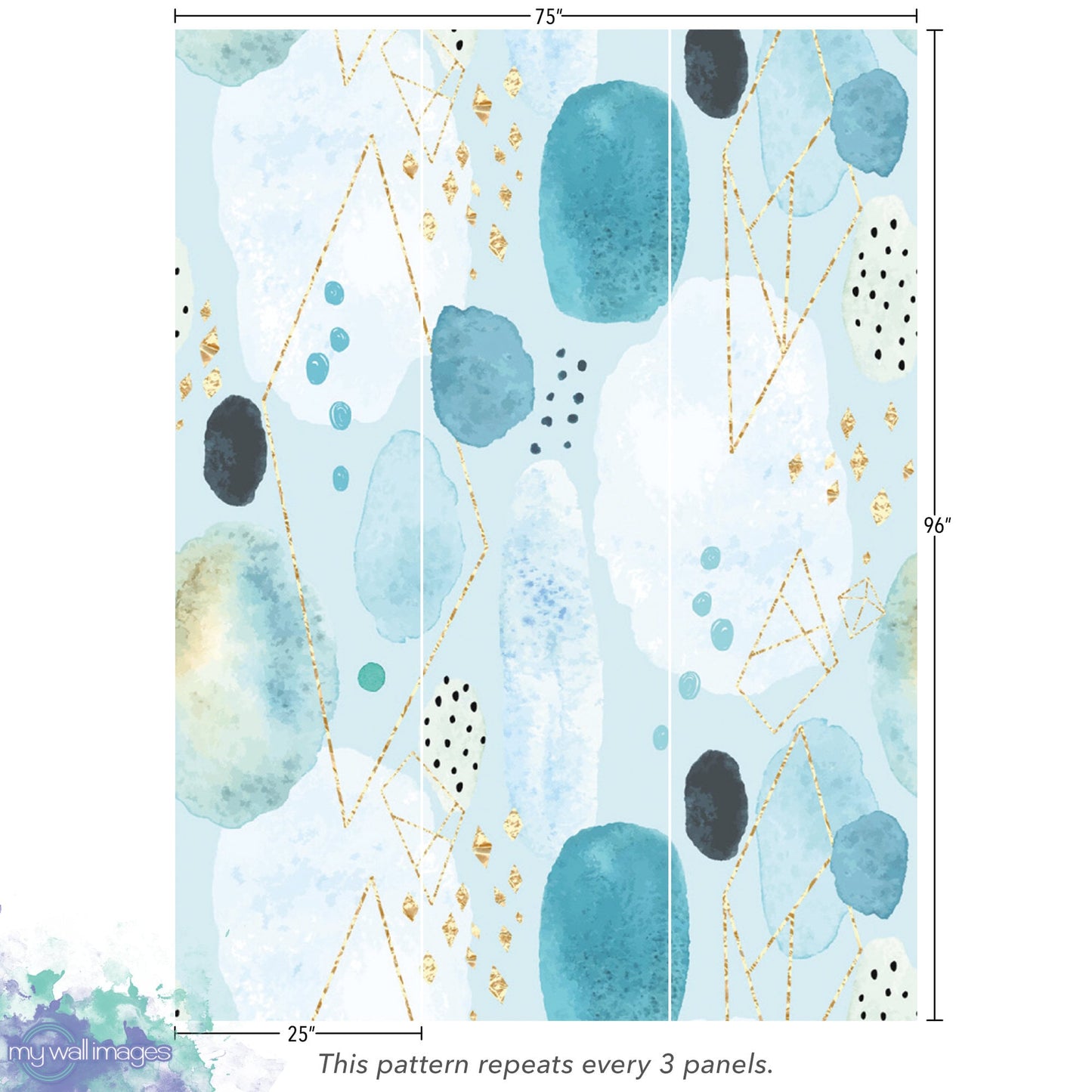 Abstract Blue Watercolor Wallpaper MW1601