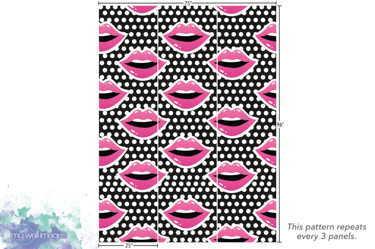 Pop Art Pink Lips Wallpaper MW1709