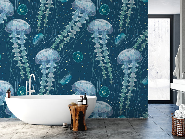 Giant Jellyfish Blues Wallpaper MW1857