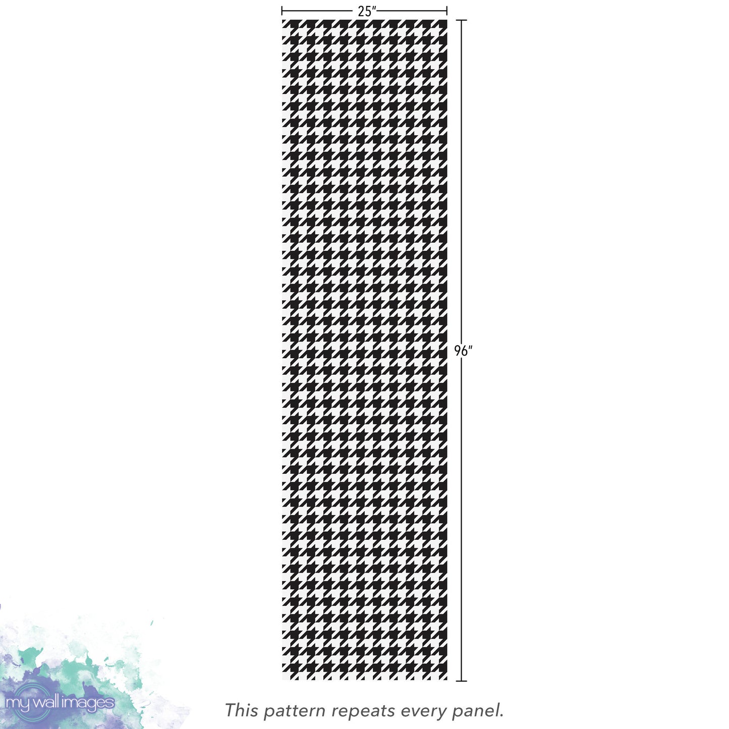 Houndstooth Black and White Wallpaper MW1694