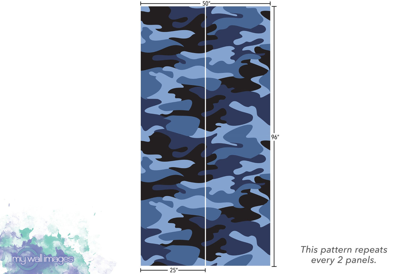 Blue Camouflage Wallpaper MW1899