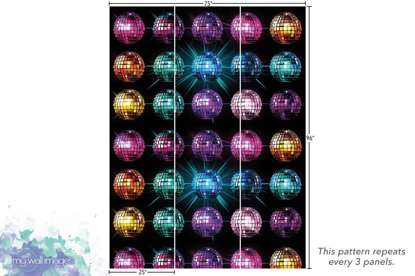 Disco Balls on Black New Years Wallpaper MW1947