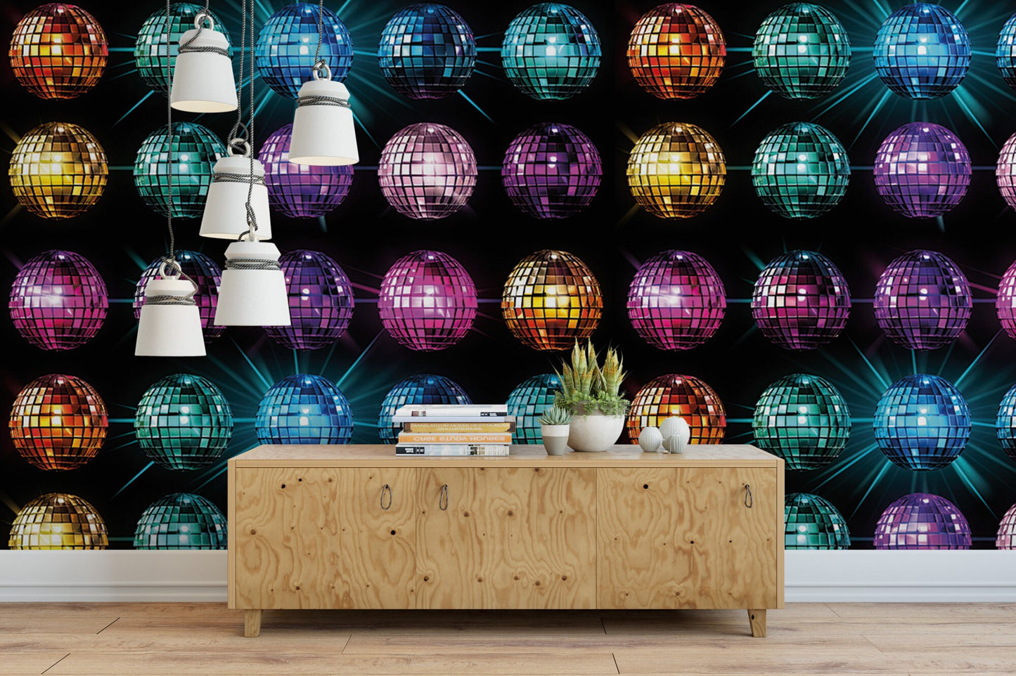 Disco Balls on Black New Years Wallpaper MW1947