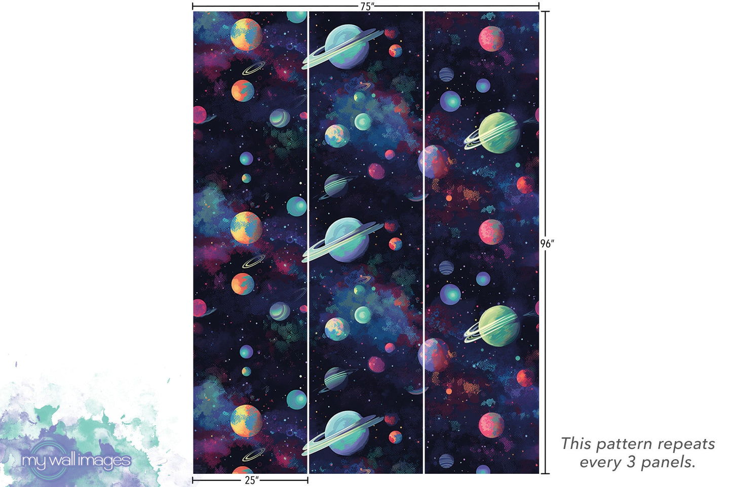 Outer Space Night Sky Planets Wallpaper MW1951