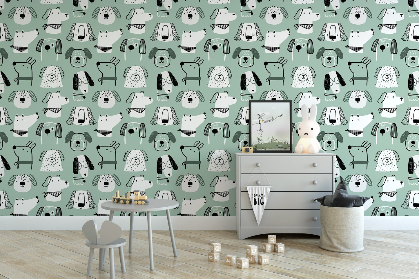 Dogs Puppies Nursery Wallpaper MW1960