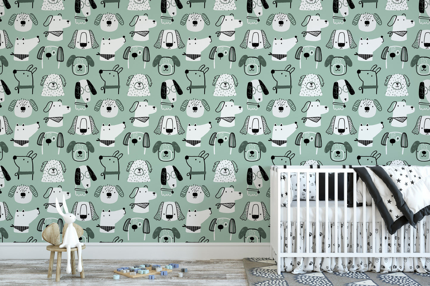 Dogs Puppies Nursery Wallpaper MW1960