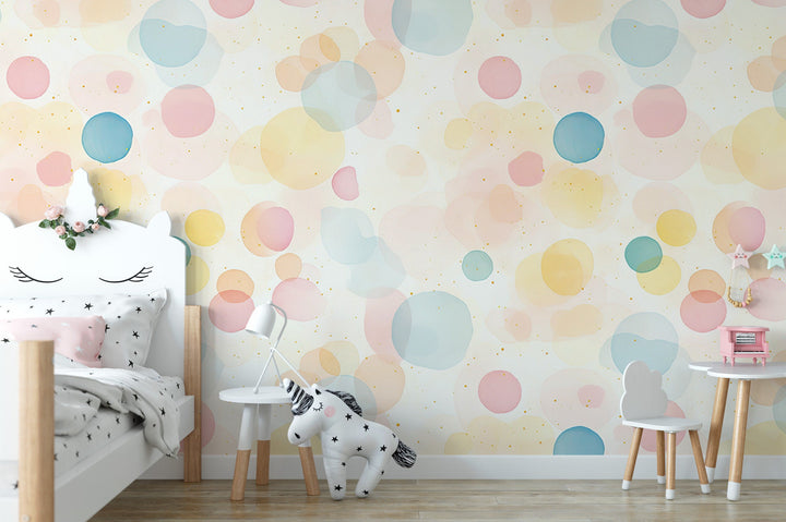 Abstract Circles in Pastels Wallpaper MW1965