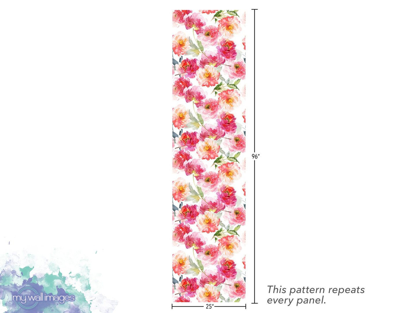 Blushing Pink Orange Floral Wallpaper MW1128sm