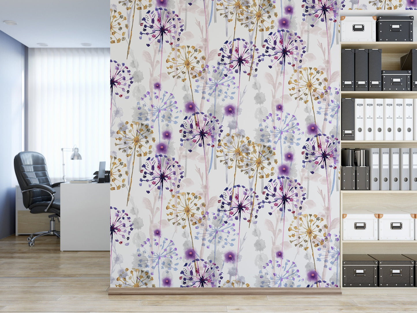 Delicate Purple Floral Wallpaper MW1161