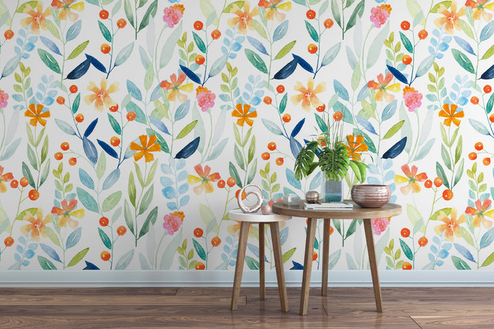 Bright Botanical Wallpaper MW1038