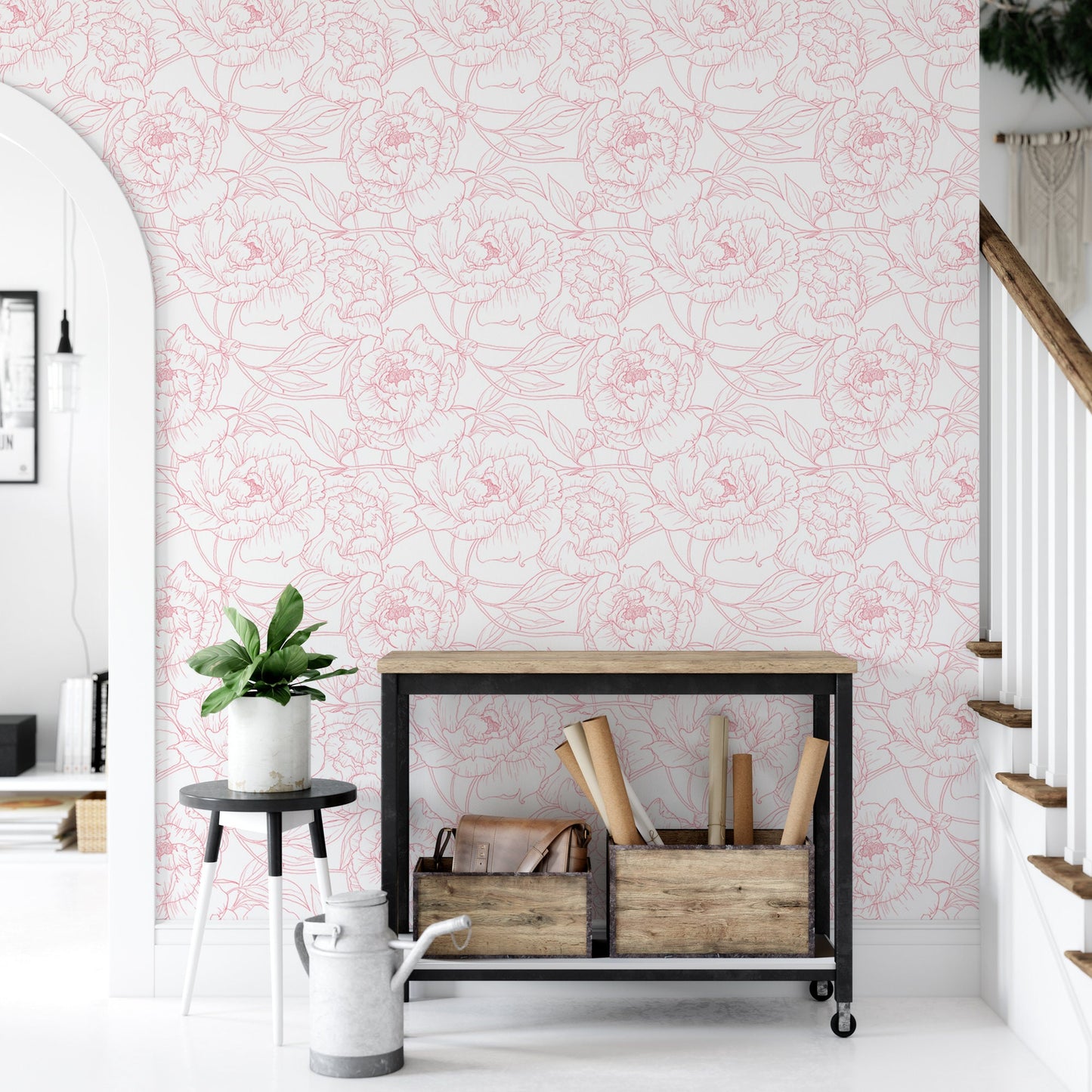 Blushing Pink Peony Wallpaper MW1153