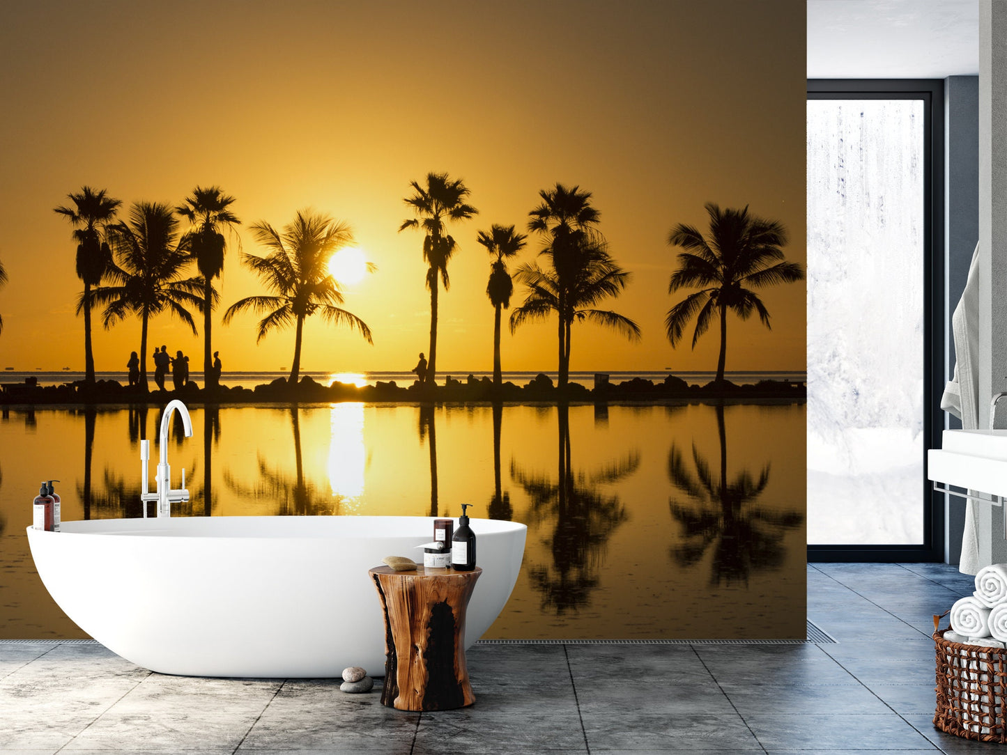 Miami Beach Mural Sunrise Wallpaper MW1242