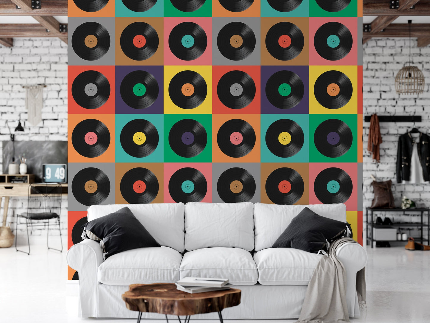 Vinyl Records, Pop Art, Music Wallpaper MW1419